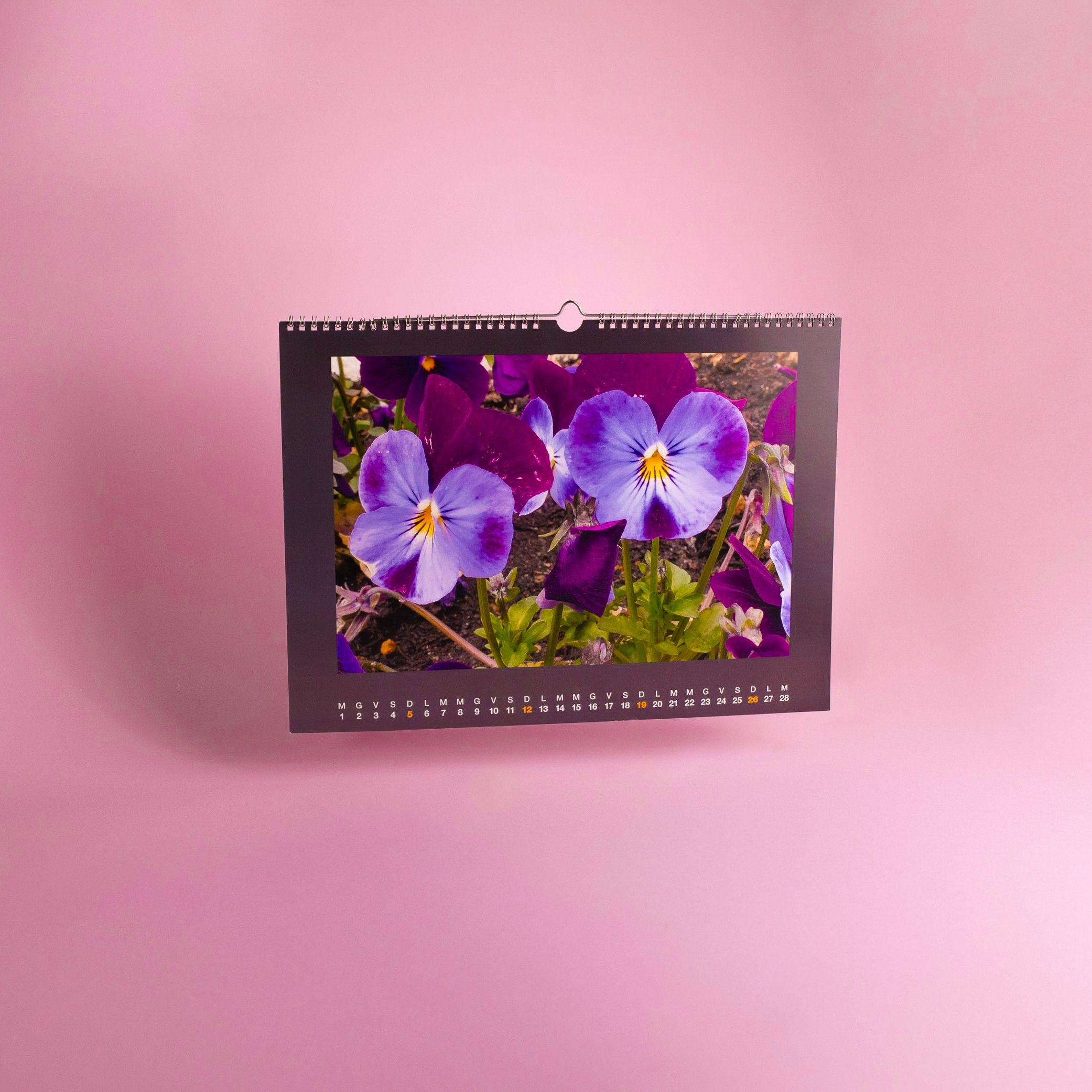 Spiral-Wrapped Photo Wall Calendars