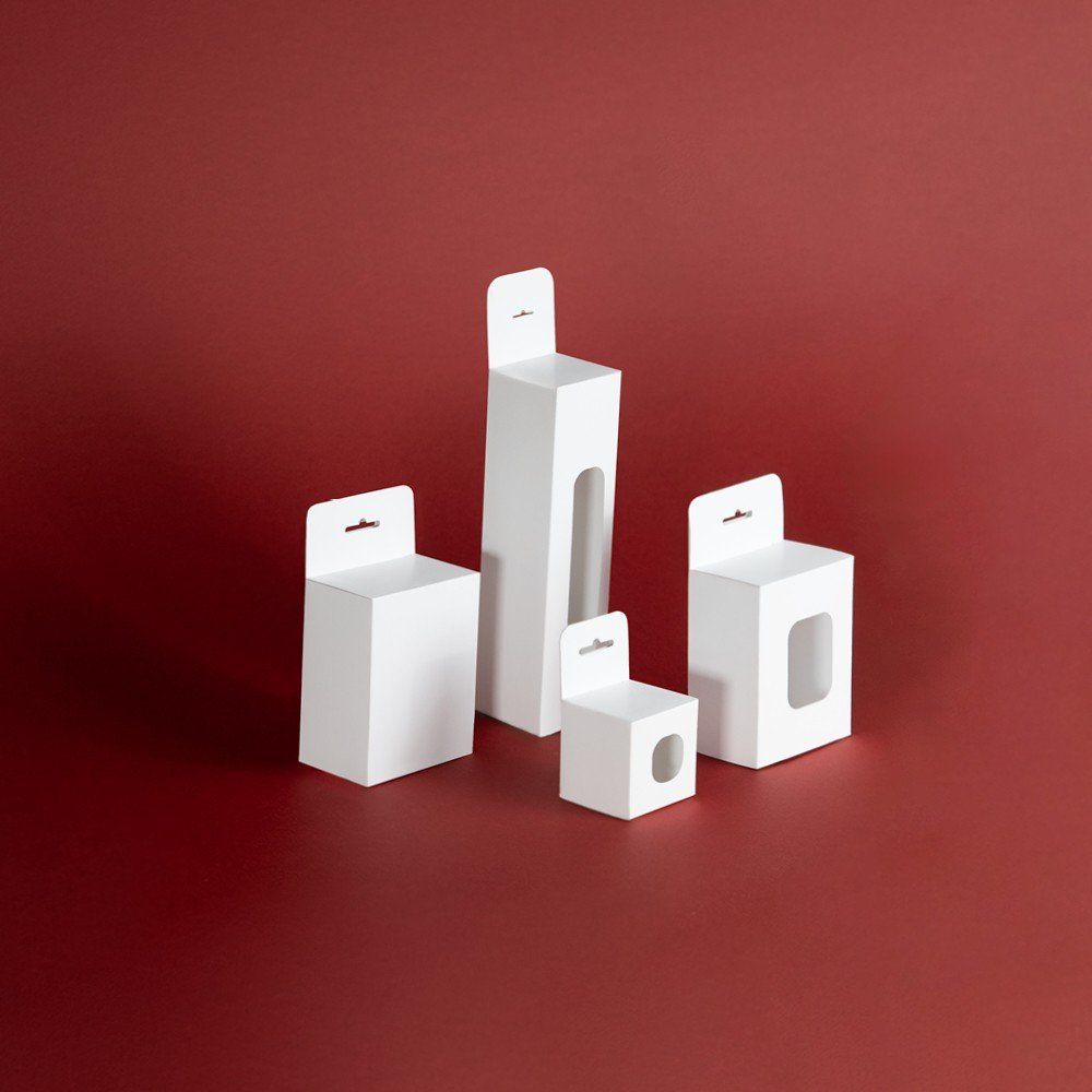 Custom paper box with Hang Tab