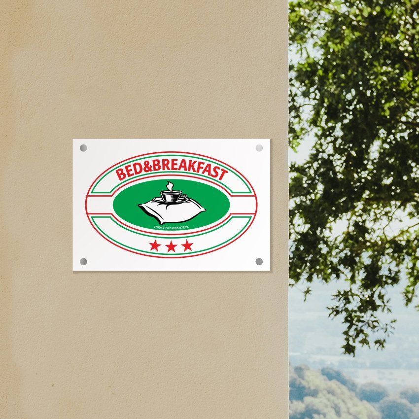 Printed plaques for hospitality establishments