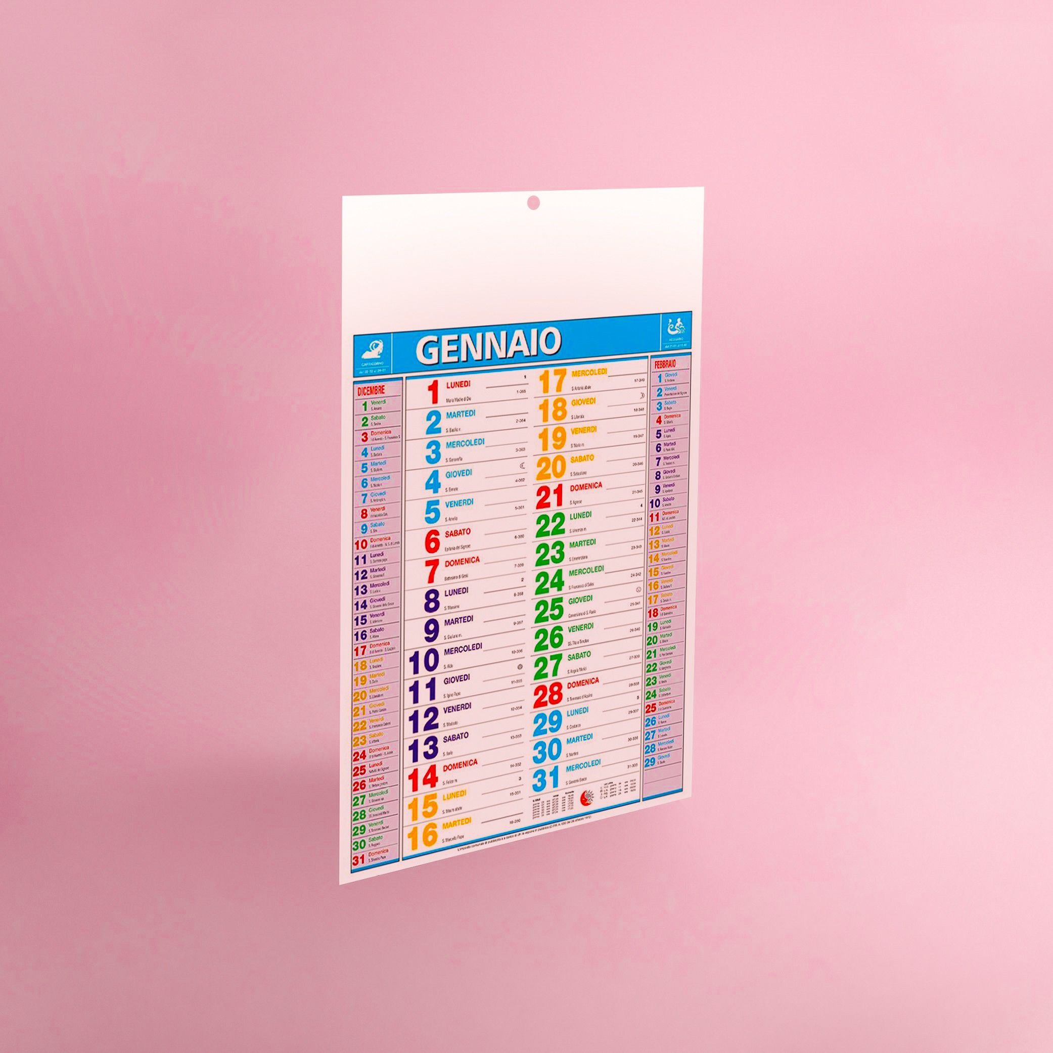 Small promotional calendar