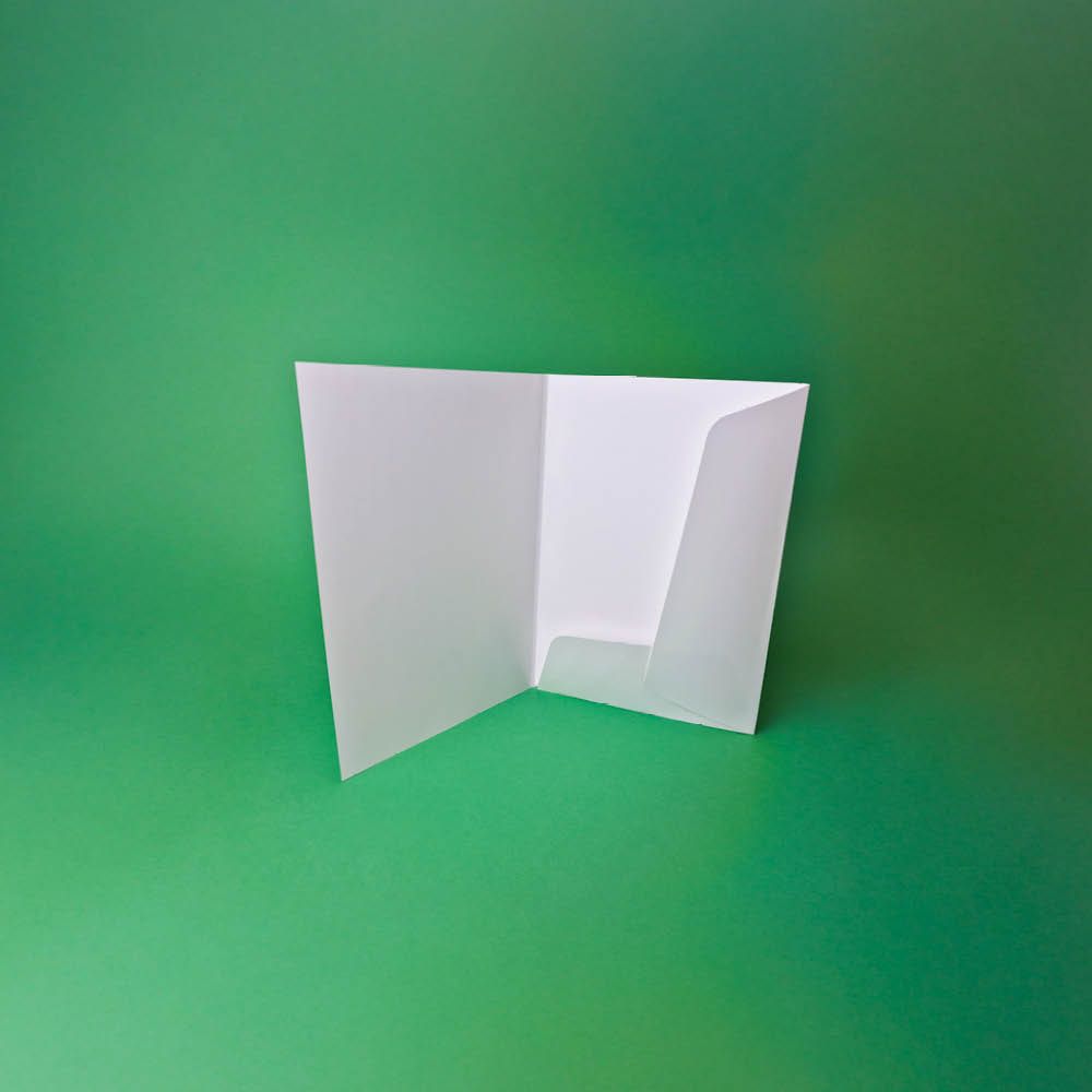 Printed folders with flaps